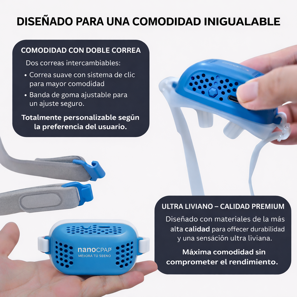 NanoCPAP® Dispositivo Eléctrico para Dormir sin Ronquidos